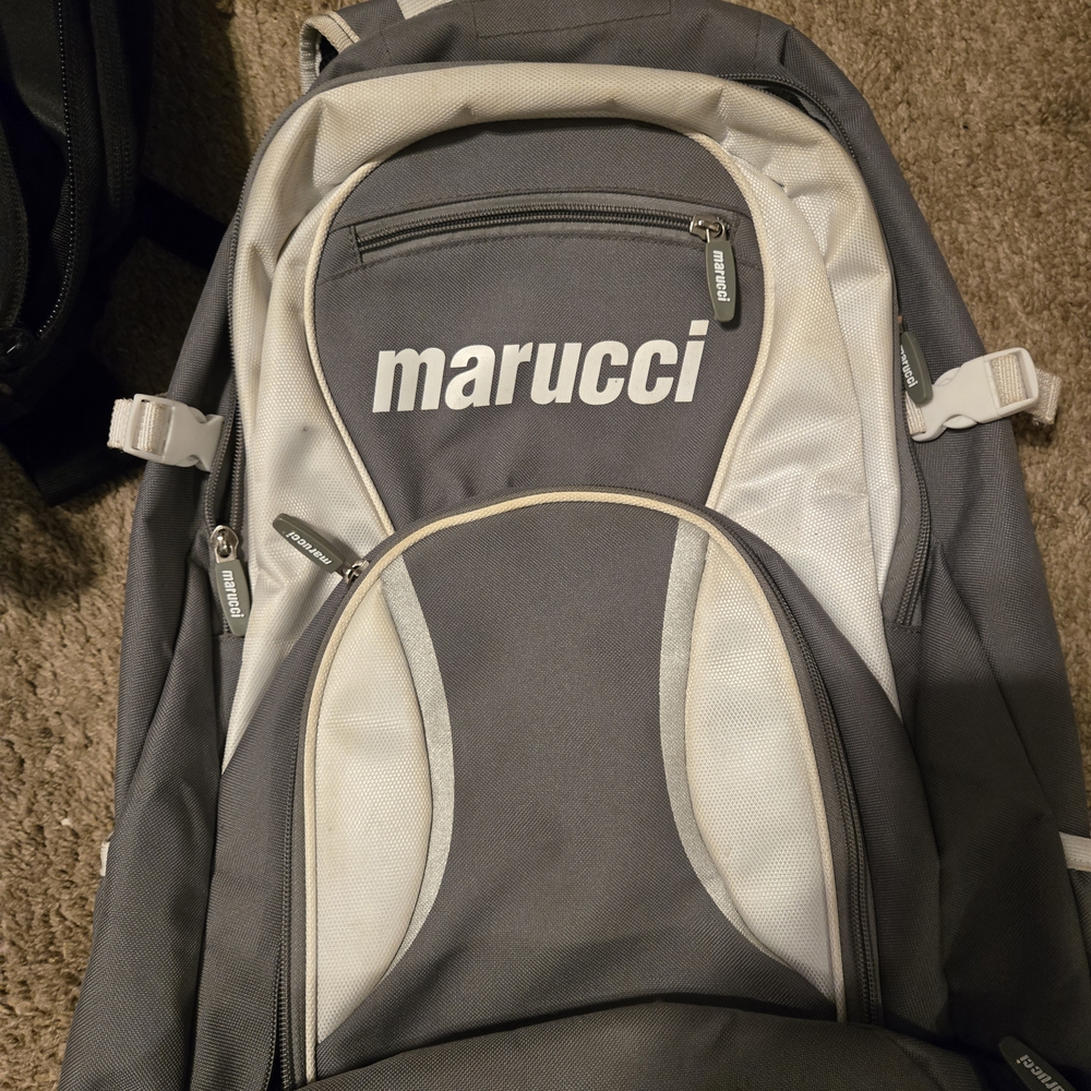 Marucci Gray and White Men's Backpack